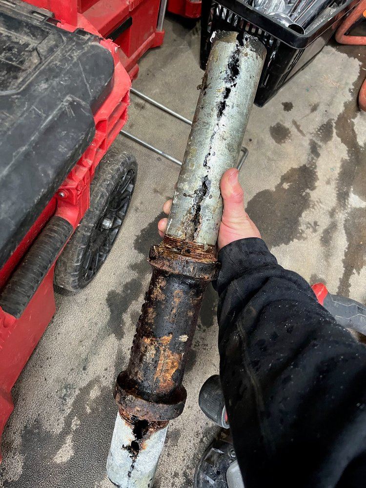 Corroded galvanized pipe removed from a Chicago home before repiping